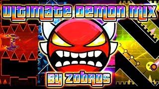 Geometry Dash - Ultimate Demon Mix 100% GAMEPLAY Online (Zobros) INSANE DEMON