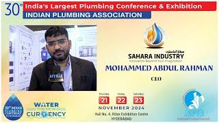 Sahara Industry  | 30th Indian Plumbing Conference & Exhibition Hyderabad 2024