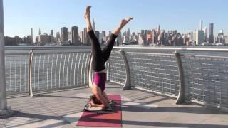 Revolved Split-legged Headstand Yoga Tutorial with Leigh Evans