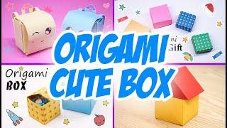 EASY ORIGAMI CUTE BOX | School bag | House | Candy box | Gift box