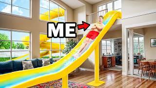 I Built a Waterslide in my House!