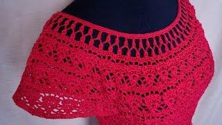 Топ, блуза и платье летнее крючком, часть 1. Top, blouse and summer crochet dress, part 1.