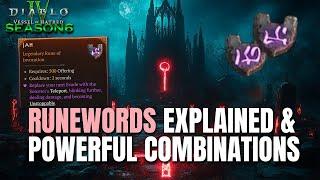 Diablo 4 Runewords explained & Most Powerful Combinations for Season 6