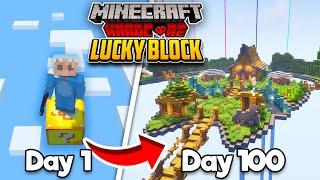 I Spent 100 Days on ONE LUCKY BLOCK in Minecraft