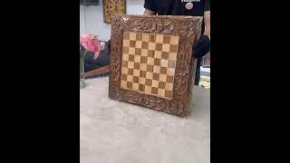 Настольная игра нарды, шашки, шахматы. Board game backgammon, checkers, chess.