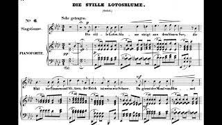 CLARA SCHUMANN "Die stille lotosblume" (piano accompaniment with score karaoke soprano) Ab