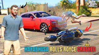 I CRASHED MY HAYABUSA WITH ROLLS ROYCE | GTA 5 MODS