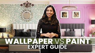 Wallpaper vs Paint | Cost, Durability, Application & More | Wall Painting Ideas (Expert Guide)