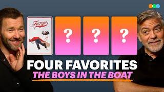 Four Favorites with George Clooney, Callum Turner and Joel Edgerton of The Boys in The Boat