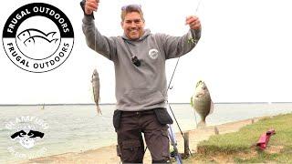 Catching lots of fish for dinner, Bass, Black Bream one pack of squid Sea Fishing uk Isle of Wight