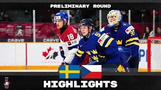 Highlights: Sweden vs Czechia | 2025 #WorldJuniors