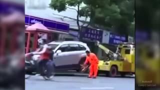 Tow truck escape - WIN/FAIL - mini compilation