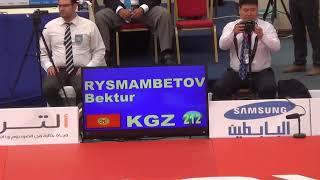 RYSMAMBETOV Bektur (KGZ) - (KSA) HAMAD Sulaiman Championships Seniors 2015