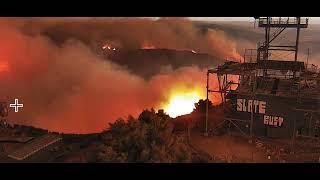 Watch how close Airport fire comes to Santiago Peak