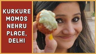 Kurkure Momos in Delhi  Crispy Momos  Nehru Place Street Food