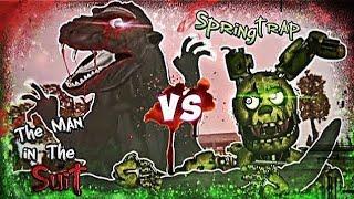 The Man In The Suit (Analog Horror Godzilla) Vs Springtrap (FNaF 3) - Animation Battle [Dc2]