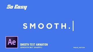 Smooth Text Animation in After Effects - After Effects Tutorial - No Third Party Plugin