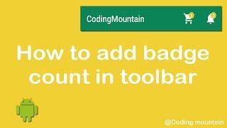 How to add Badge Count to the toolbar icon like cart, notification etc.