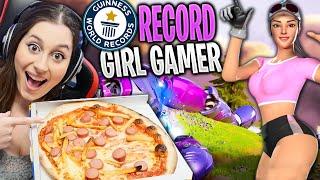 RAGAZZA fa il nuovo RECORD di vittorie su Fortnite mentre mangio pizza