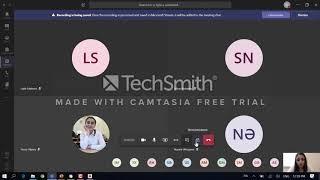 Microsoft Teams proqramında dərs nümunesi.