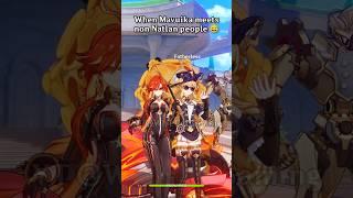 Mavuika meets non Natlan people #genshinimpact #shorts #zhongli #raiden #navia #yanfei