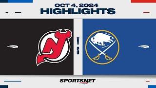 NHL Global Series Highlights | Devils vs. Sabres - October 4, 2024