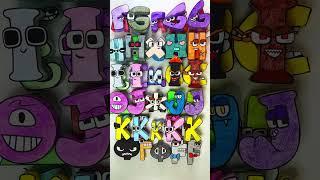 ALL ALPHABETS  COMPARISONS GREEK vs SPANISH vs RALR Paper Alphabet Lore A - V #shorts #alphabetlore