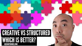 Being Creative Vs Structured (YouTube Video Ideas) Geekoutdoors.com EP1021