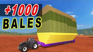 Farming Simulator 17 | +1000 BALE AUTOMATIC LOADING TRAILER !!! VERY CRAZY HARVESTING AND BALING...