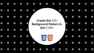 How to create CSS background pattern (Dotted Texture)