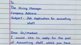 Job application letter (Accounting & Finance) #jobapplication #accounting #jobapplicationletter