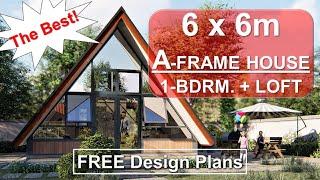 A-FRAME HOUSE | 6 x 6m | Best Design with Plans & Detail