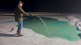 Backyard Pond Ice Rink