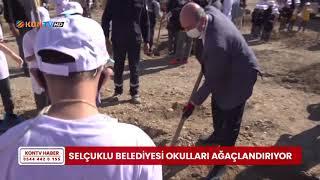 Selçuklu Belediyesi okulları ağaçlandırıyor