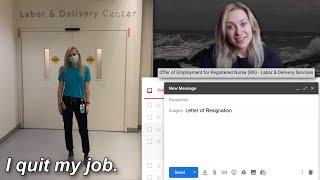 I QUIT MY JOB | quitting my first job as a nurse + why