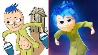 Inside Out 2 Puberty Alarm Scene Funny Drawing Meme | Funny Inside Out