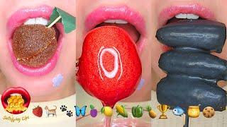ASMR EMOJI FOOD CHALLENGE Satisfying Mukbang