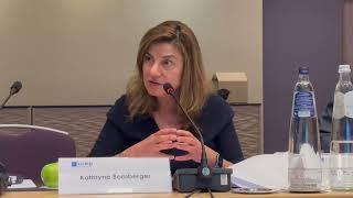 Director-General Kathryne Bomberger speaks to Ukrainian civil society representatives