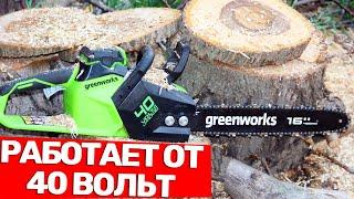 Бензина Нет, Но Есть Аккумуляторная Цепная Пила GREENWORKS GD40CS18