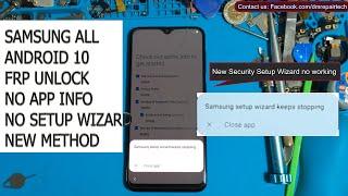 SAMSUNG ALL FRP BYPASS Android 10 APP info not available Fix | Samsung FRP 2020 Old Method Fail DONE