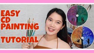 EASY CD PAINTING TUTORIAL #1 | ACRYLIC PAINTING By Joy Guamos