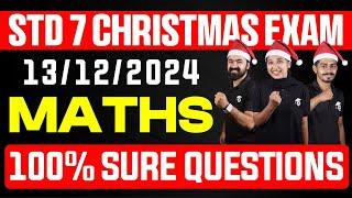 STD 7 Christmas Exam Maths | 13/12/2024 100% Sure Questions | Eduport