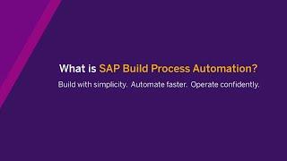 What is SAP Build Process Automation?