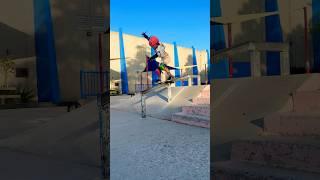 Downrail board slide down rail-skater girl #skateboarding #skateboardvibes #viralskater #sls