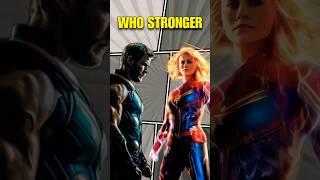 who is strongest character Thor or Captain marvel #shorts #syzo90s #youtubeshorts