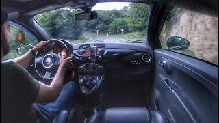 Fiat 500 Turbo Tyre Test in the Rain Aplus A609 UPhill