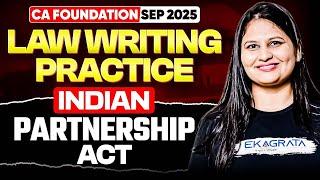 Indian Partnership Act Answer Writing Practice | CA Foundation Answer Writing By CA CS Swati Ma'am