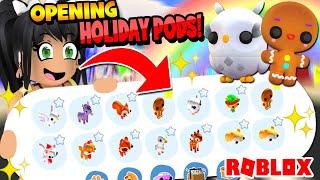 Opening *NEW HOLIDAY PET PODS!* in Overlook Bay Roblox UPDATE