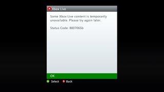 Help! Error Code 8007065b (Xbox 360)