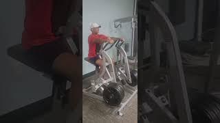 57 year old Curtis Matthews is doing seated rows.